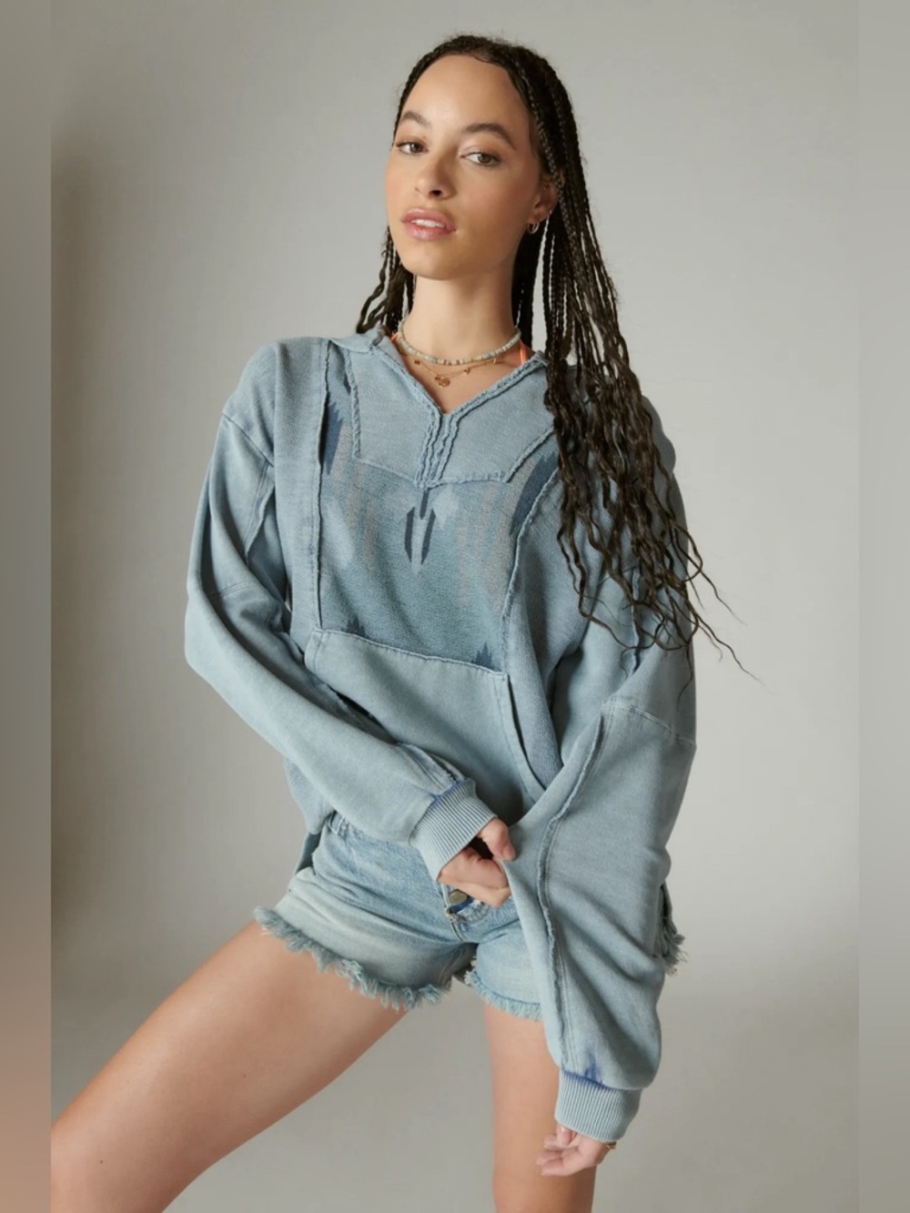 Lucky Brand Drop Shoulder Hoodie